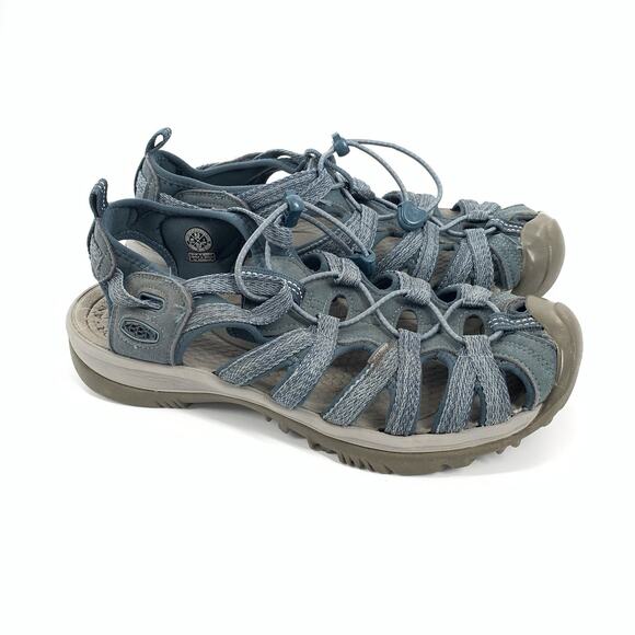 KEEN Whisper Outdoor Waterproof Walking Hiking Sandals Sz 9.5 Womens Smoke Blue - Picture 1 of 9